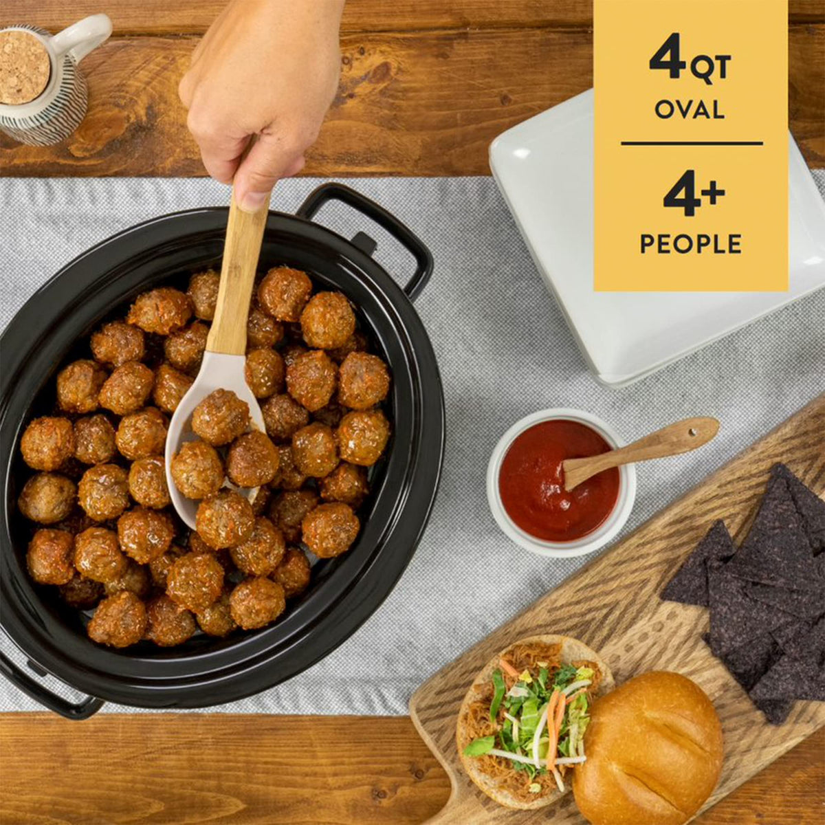 Programmable Slow Cooker, 4 Quart Oval I98496