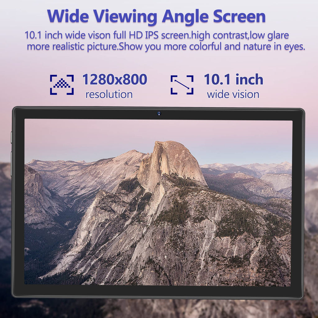 Black 12GB RAM 128GB ROM 10 Inch Android Tablet with Keyboard V502