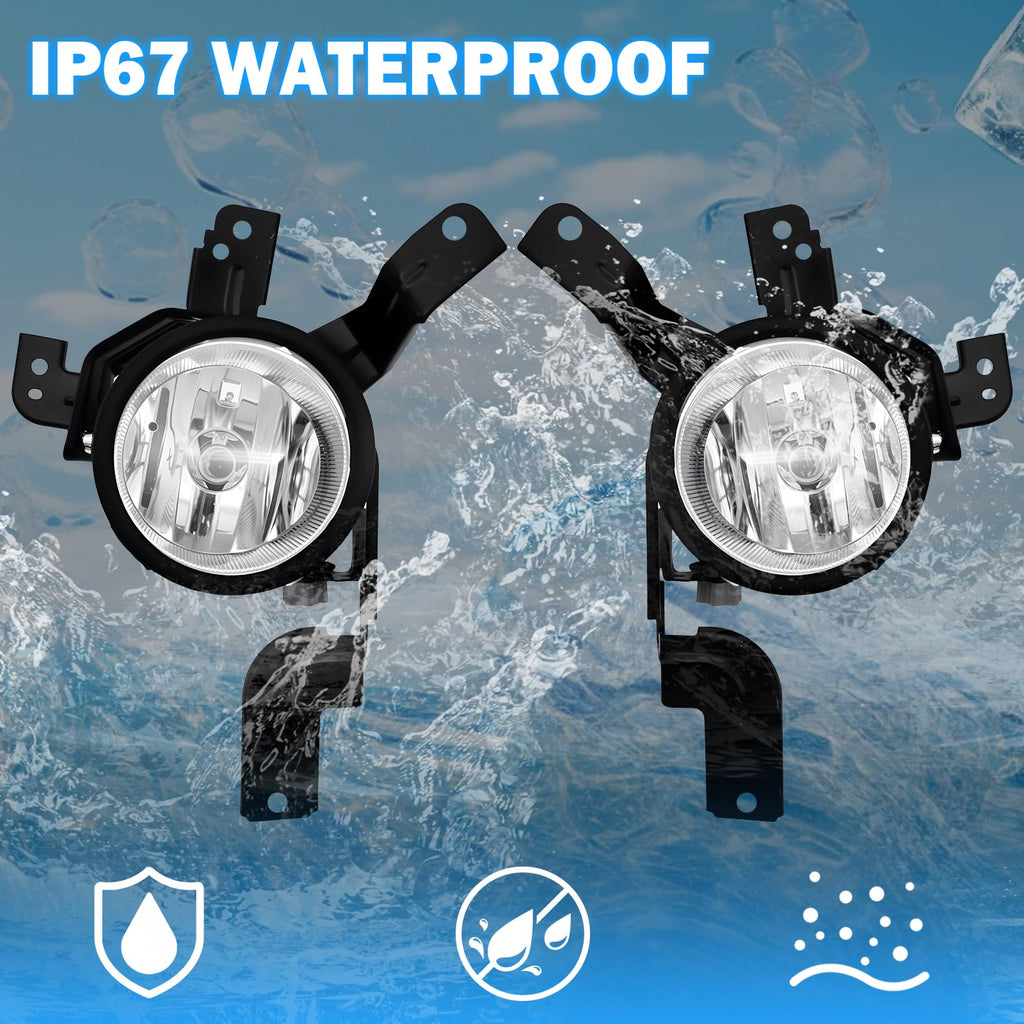Driving Fog Lights with H11 12V 55W Halogen Bulbs & Switch and Wiring Kit W1735
