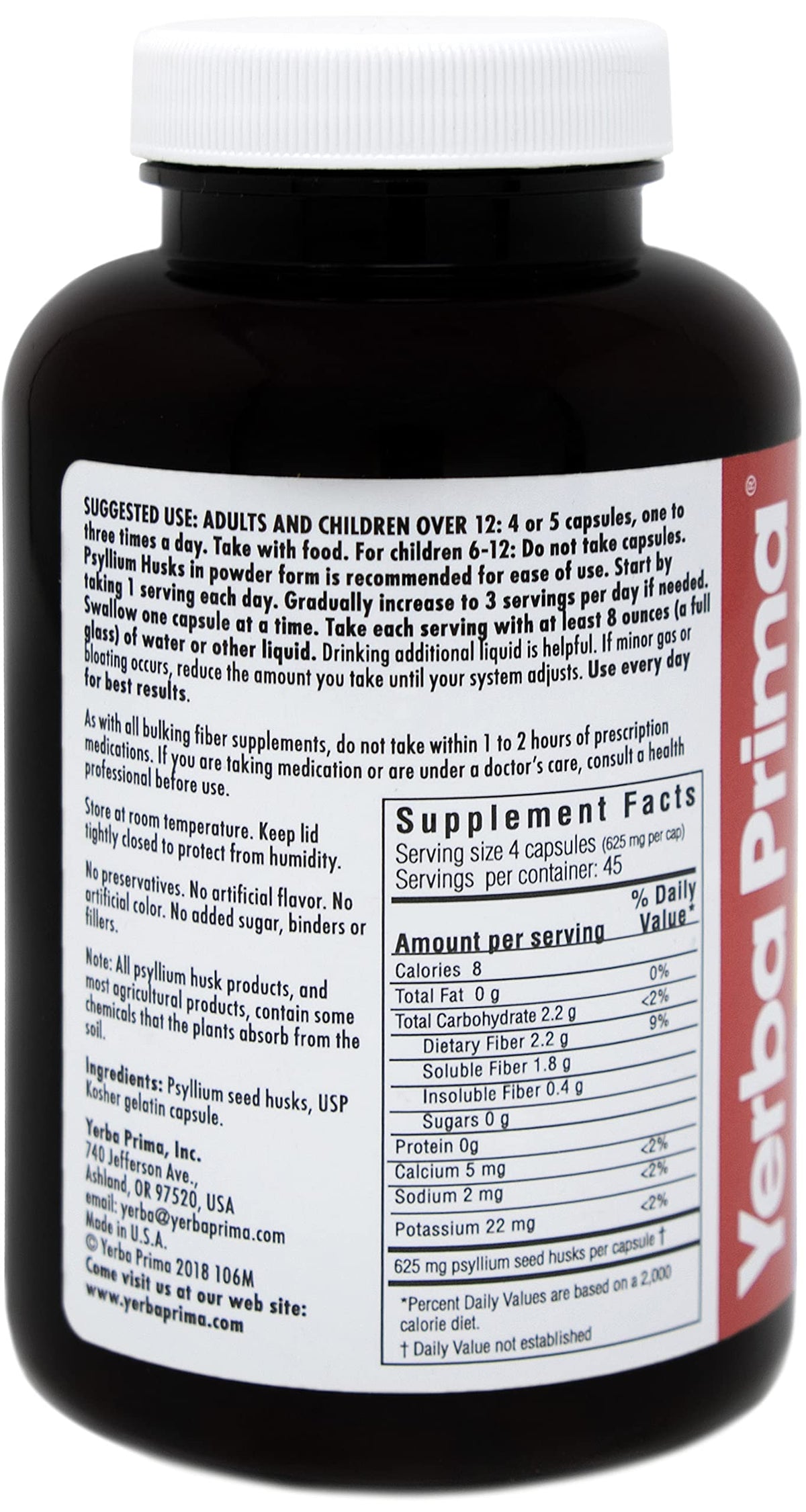 Psyllium Husk Capsules 180 Capsules Pack of 2 F729