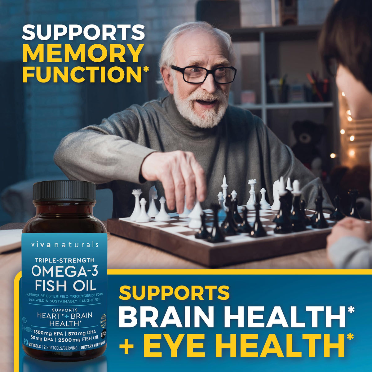 Omega 3 Fish Oil 2500 mg 90 Softgels D203104