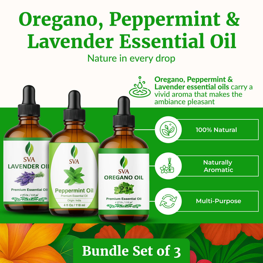 Oregano Aromatic Trio Glass Bottles with Droppers 4 Fl oz L861921