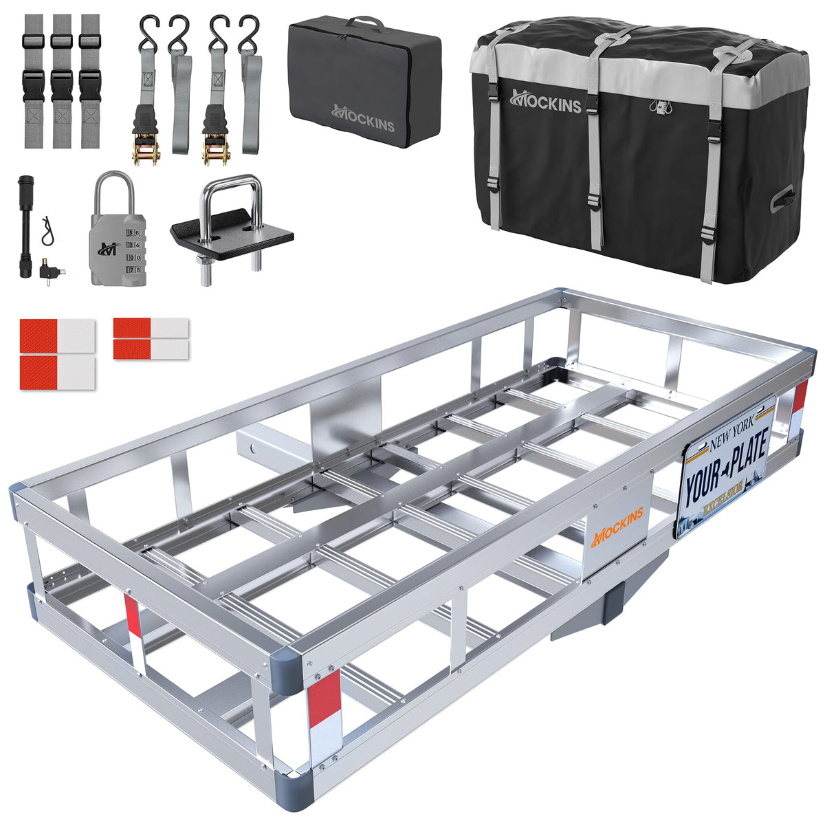 Aluminum Hitch Cargo Carrier & Cargo Bag V26694