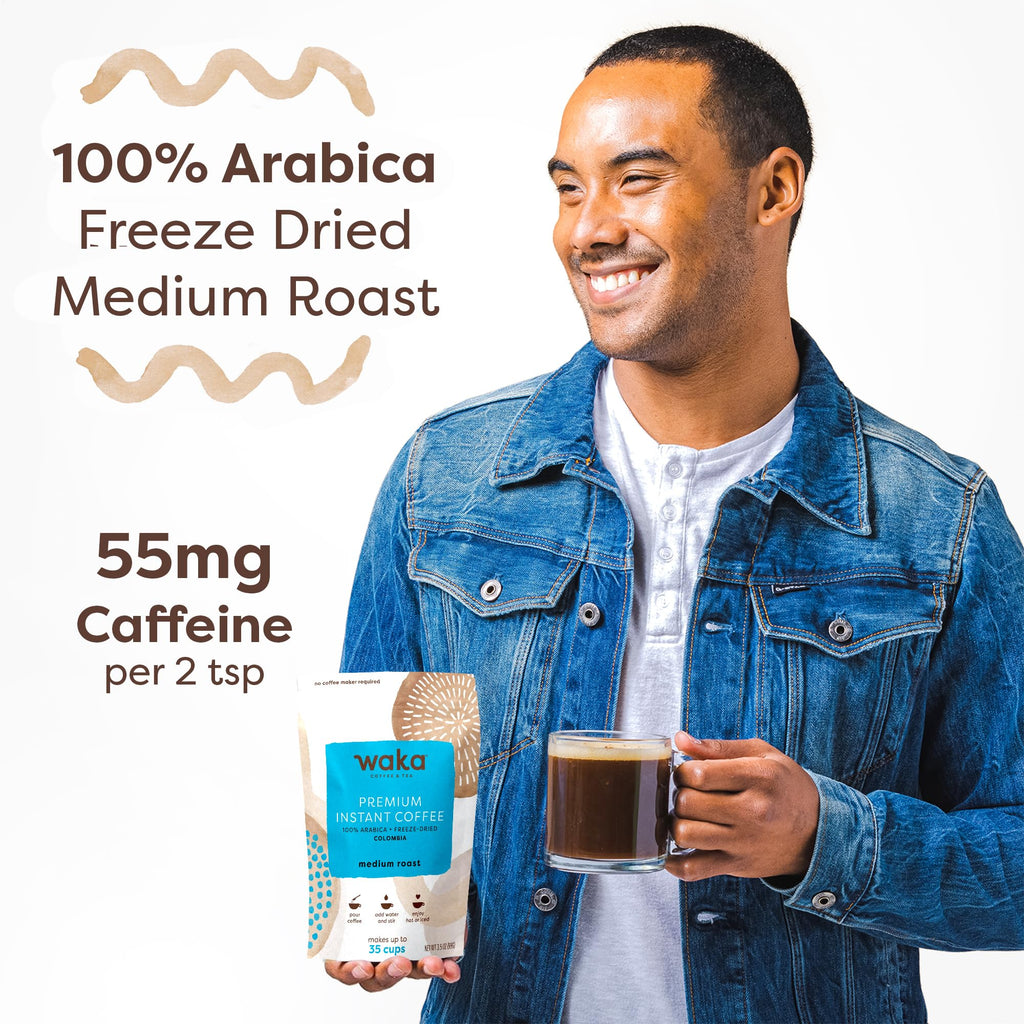 Instant Coffee Colombian Medium Roast Freeze Dried 3.5 oz T1773