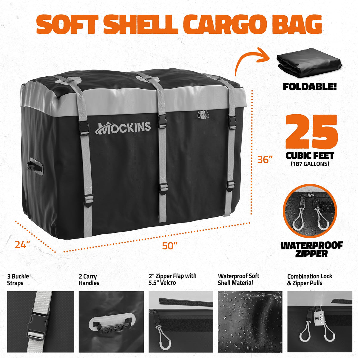 Aluminum Hitch Cargo Carrier & Cargo Bag V26694