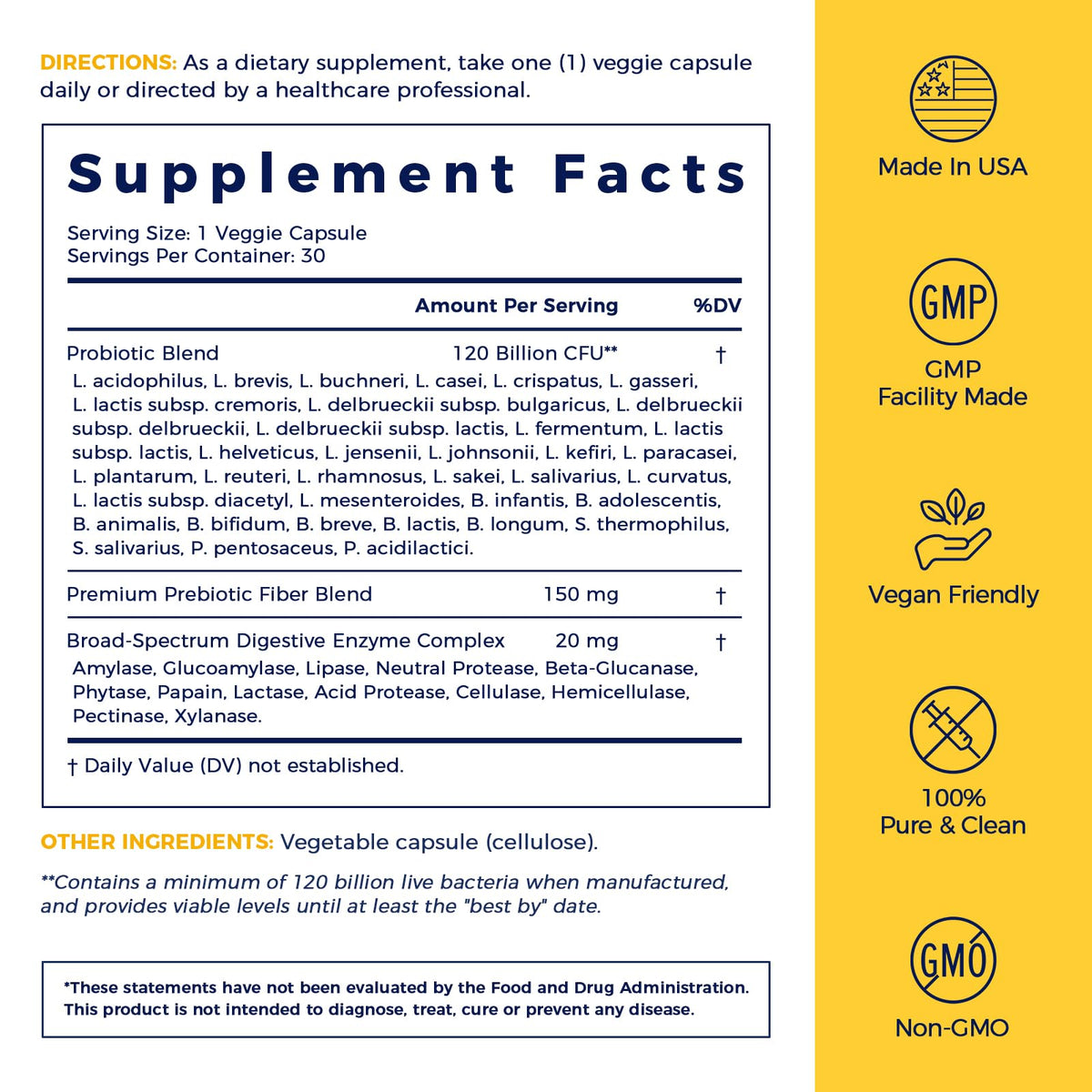 Probiotics 120 Billion CFU 36 Strains 30ct N449987