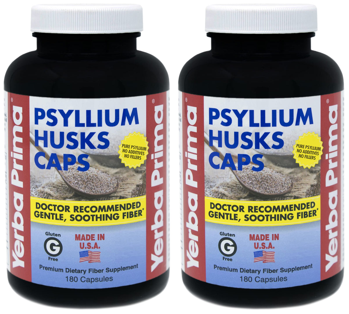 Psyllium Husk Capsules 180 Capsules Pack of 2 F729