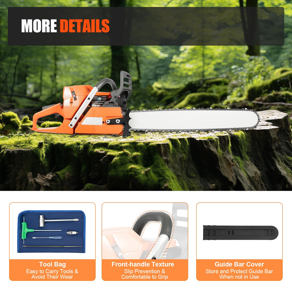 24 Inch 72cc 2 Stroke Gas Chainsaw I235060