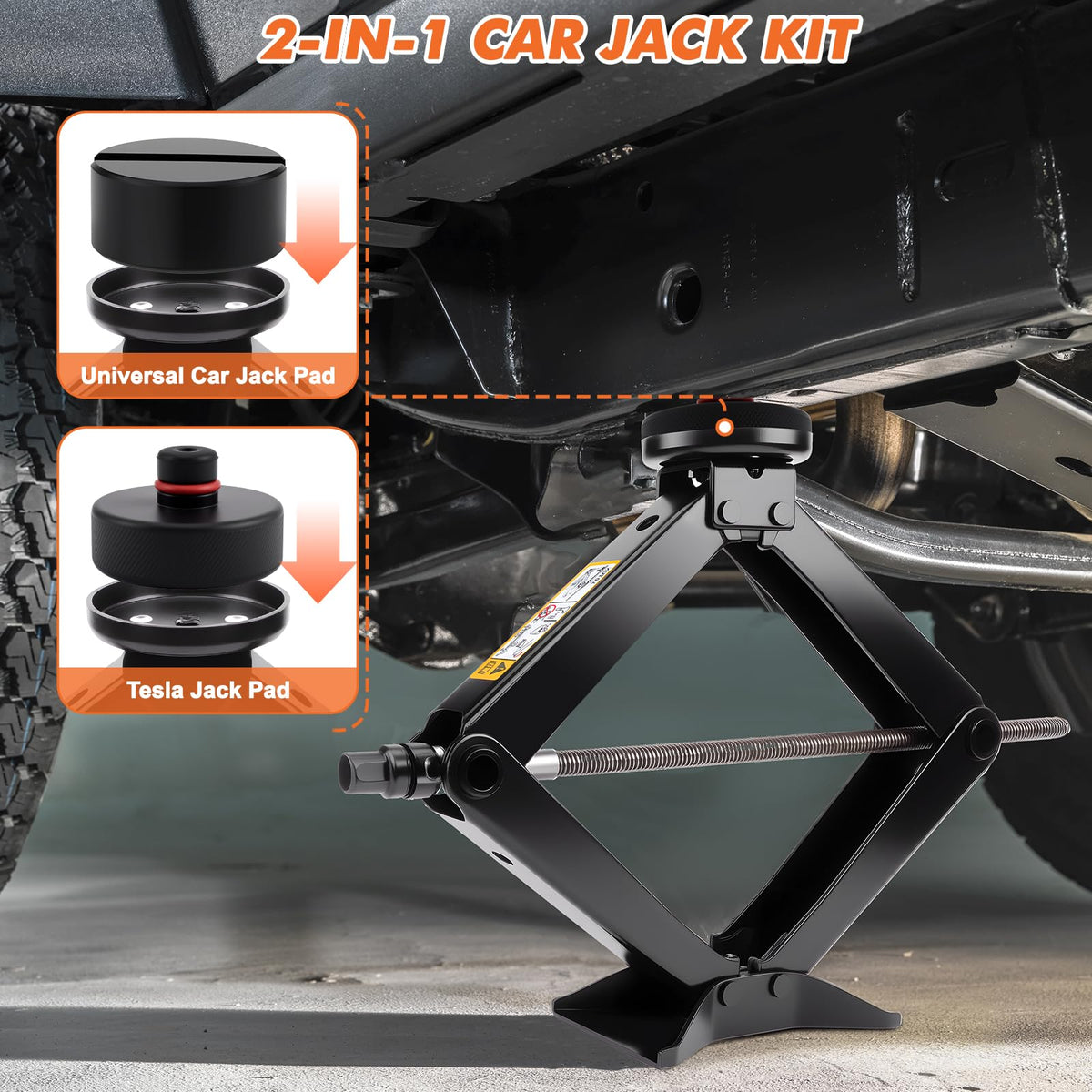 3 Ton Portable Scissor Jack Kit I4134