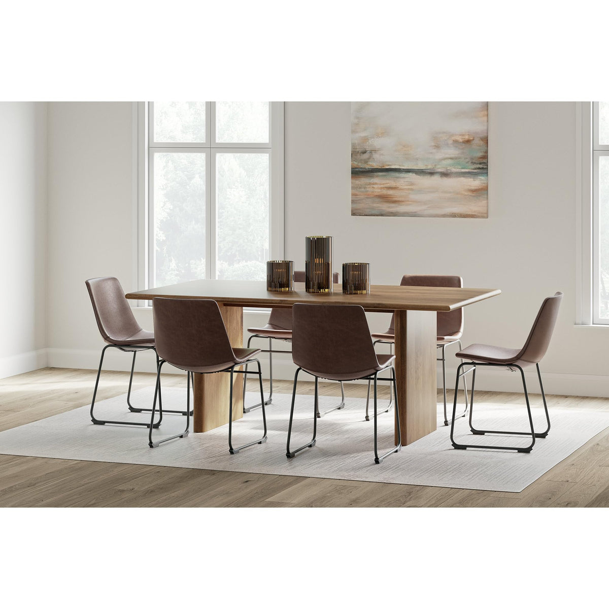 Mid-Century Dining Chair Set of 2 Brown D38805