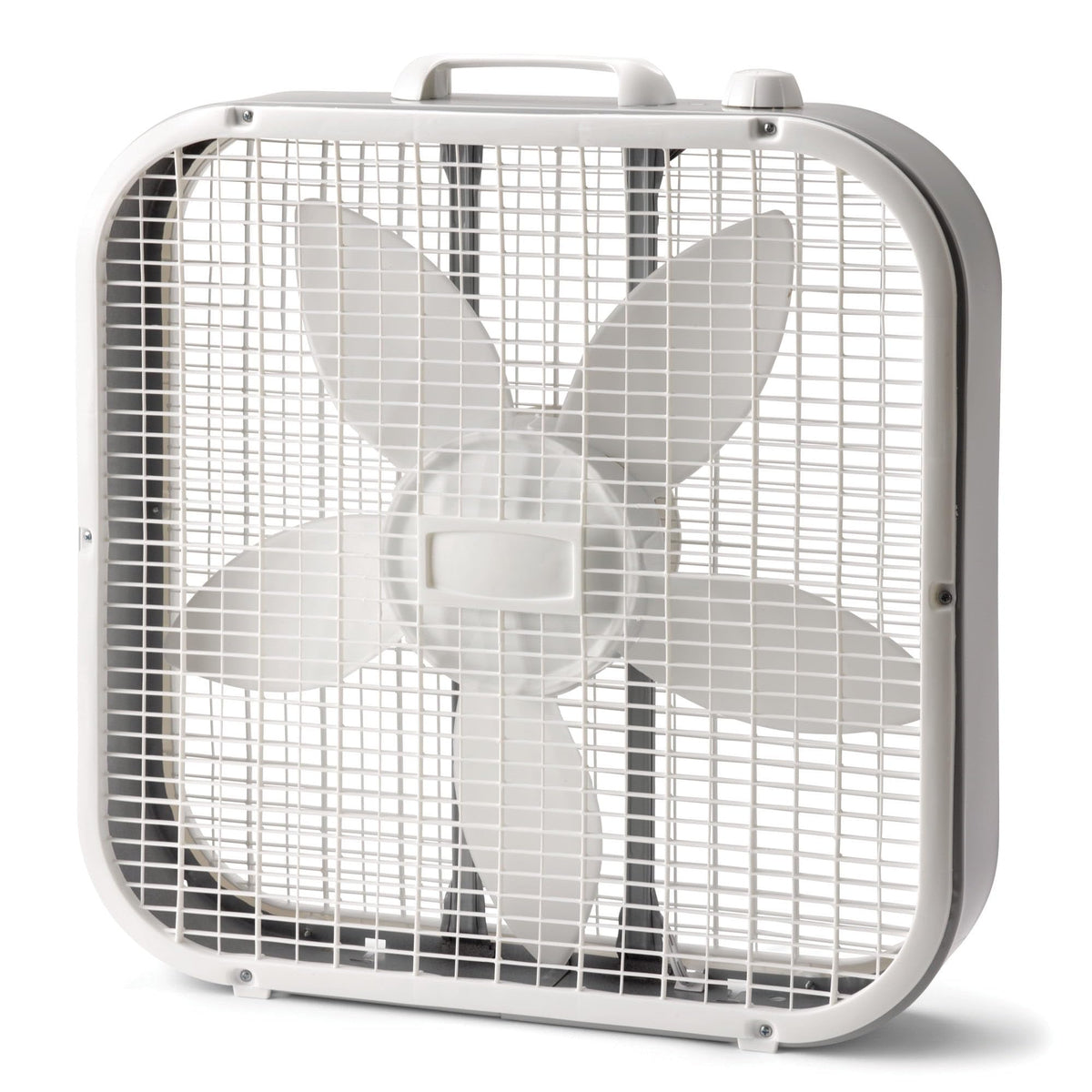 20" Classic Box Fan with Weather-Resistant Motor, 3 Speeds, 22.5" H (White) O7198