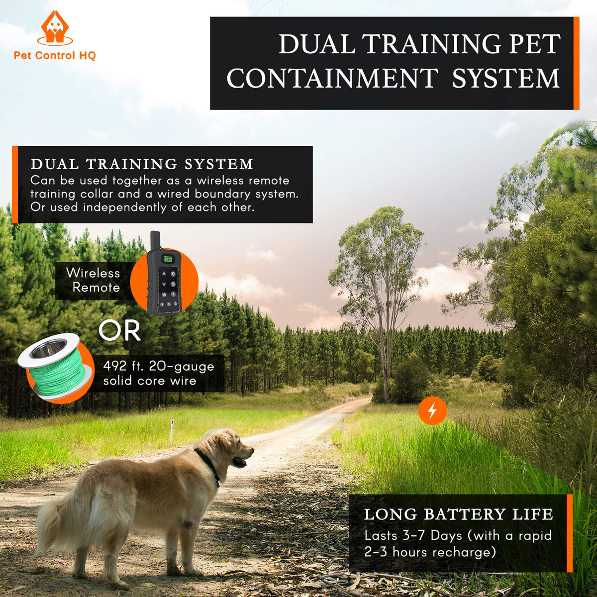 Wireless Dog Fence System with Remote C5628