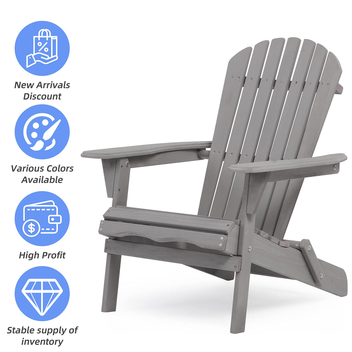 Solid Cedar Wood Adirondack Chairs Set of 2 Y528808