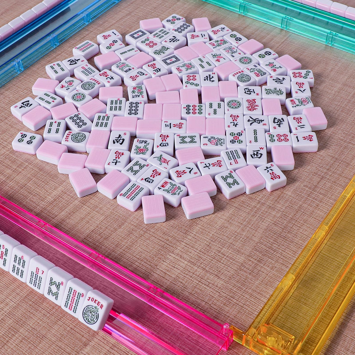 American Mahjong Game Set 166 Pink Tiles N817