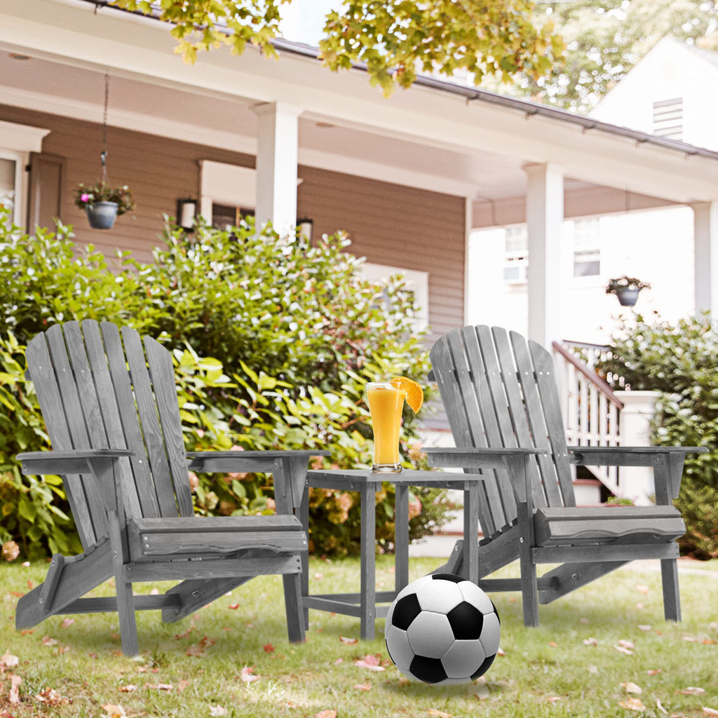 Solid Cedar Wood Adirondack Chairs Set of 2 Y528808