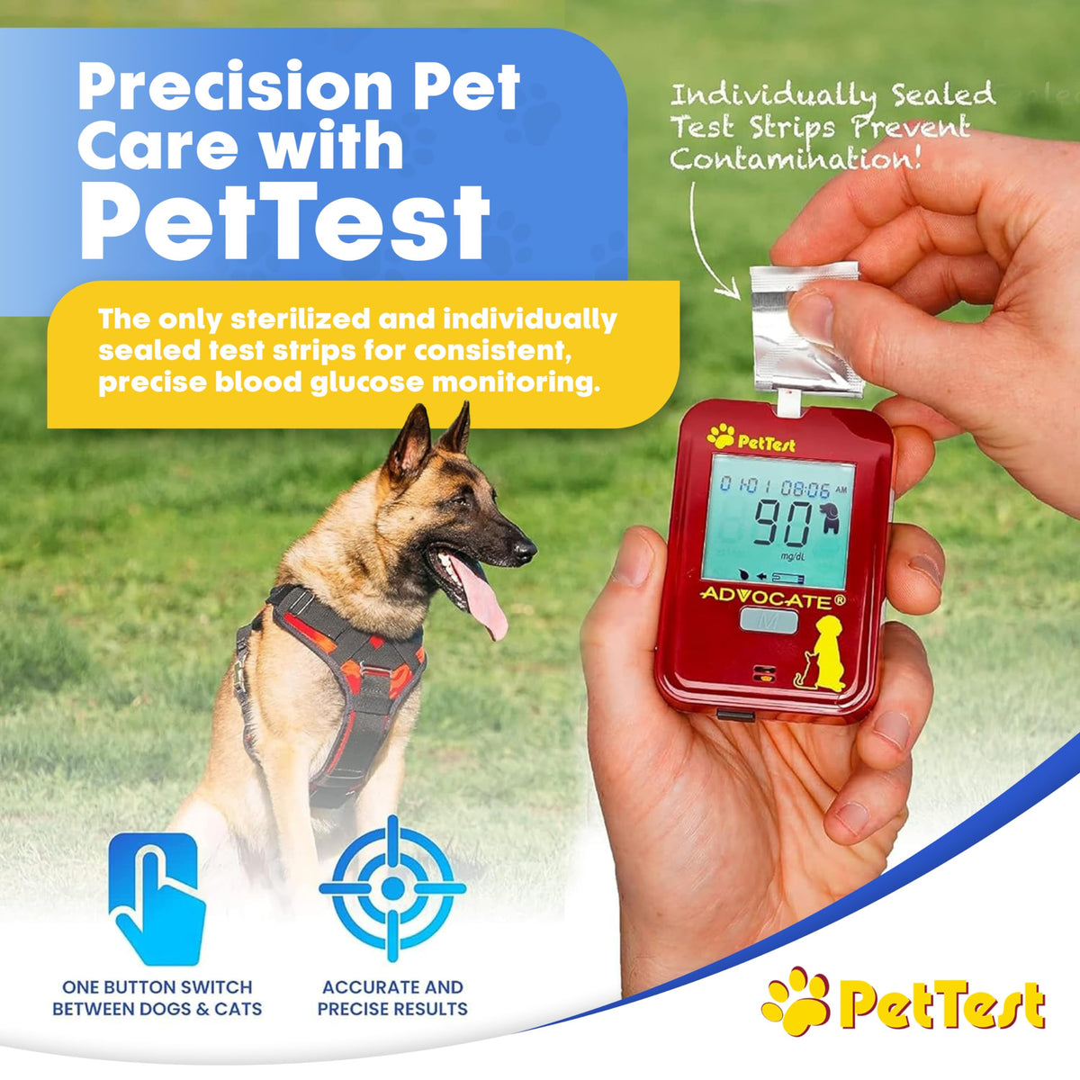 Blood Glucose Test Strips for Dogs & Cats, 50 R845