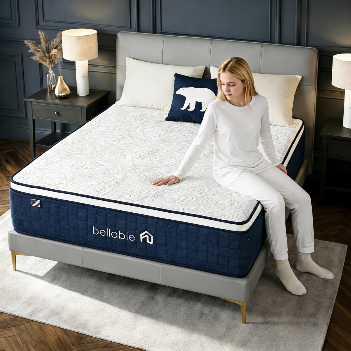 Full XL 14 Inch Cooling Gel Memory Foam Pocket Spring Mattress J965768