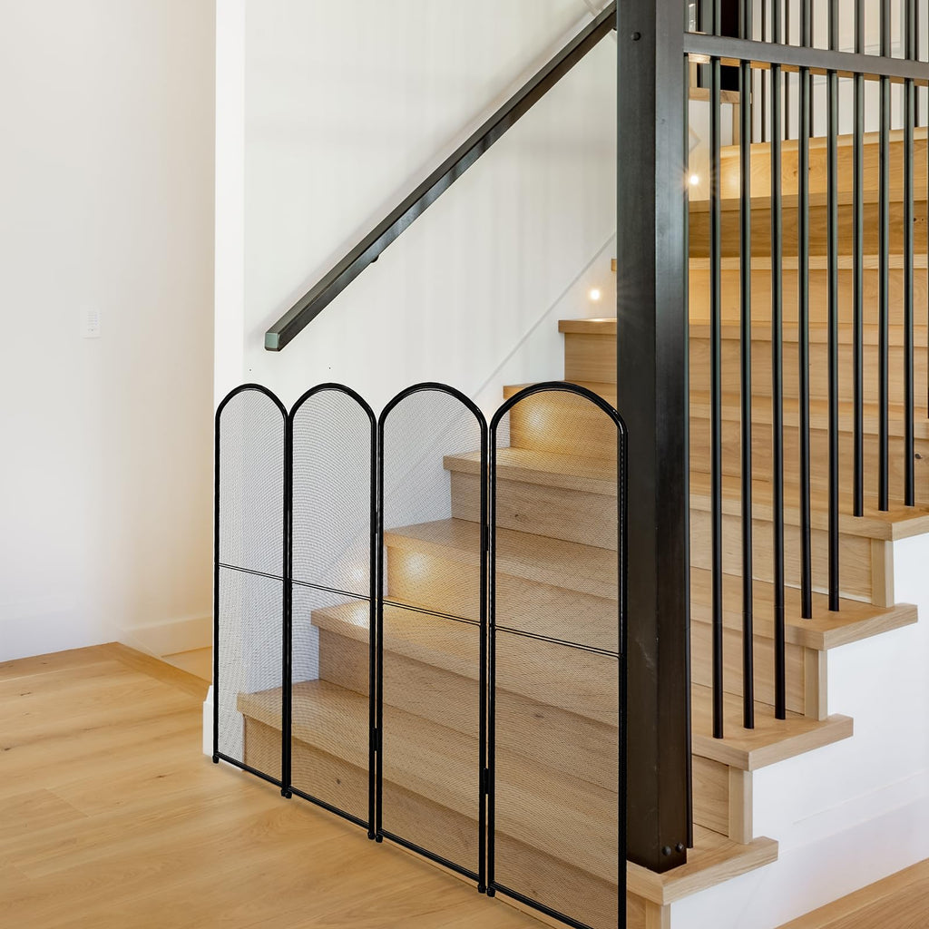 Foldable Wrought Iron Fireplace Screen B662