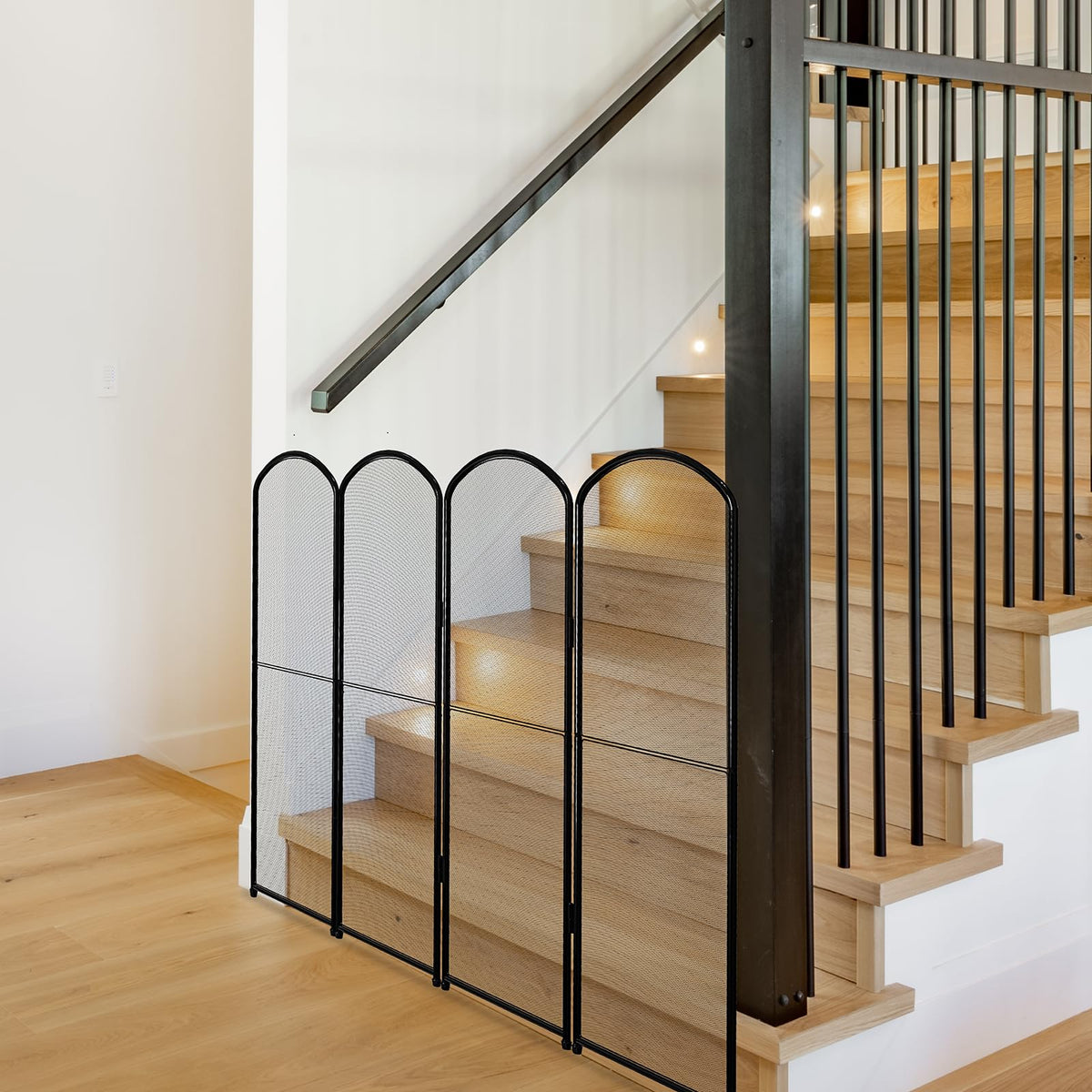 Foldable Wrought Iron Fireplace Screen B662