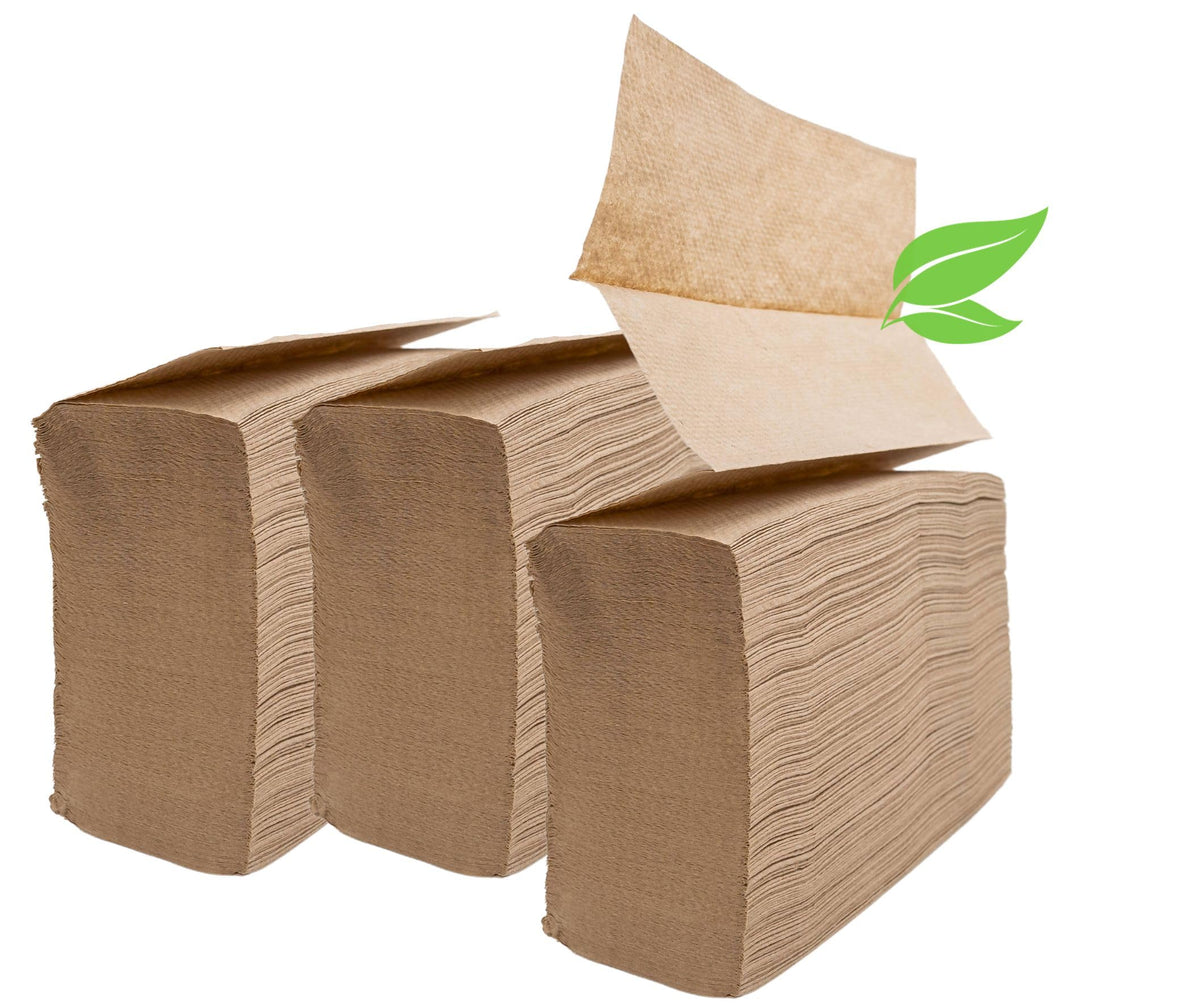 Brown Unbleached Z-Fold Paper Towels 1000ct O94800