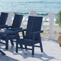 Navy Blue HDPE Plastic Adirondack Chair O31439