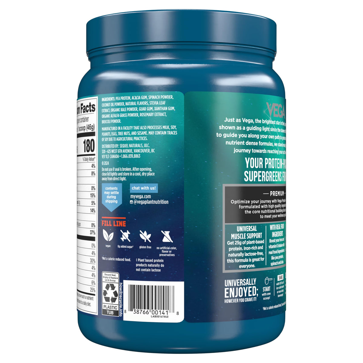 Creamy Vanilla Plant Based Protein Powder D3196