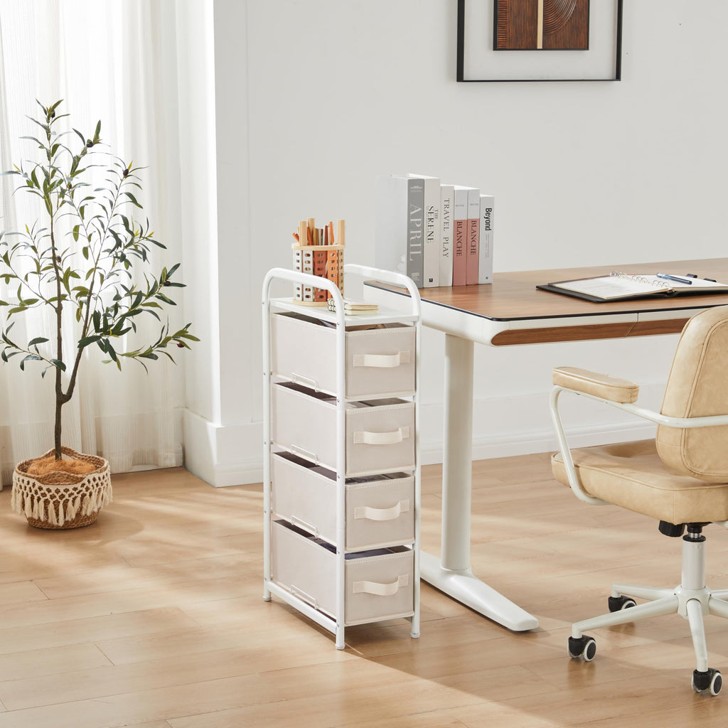 4 Drawer Narrow Fabric Dresser J81828