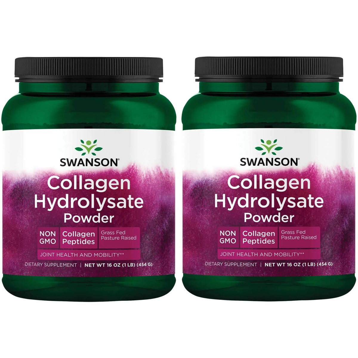 Collagen Hydrolysate Peptides Unflavored 1 lb 2 Pack O768793
