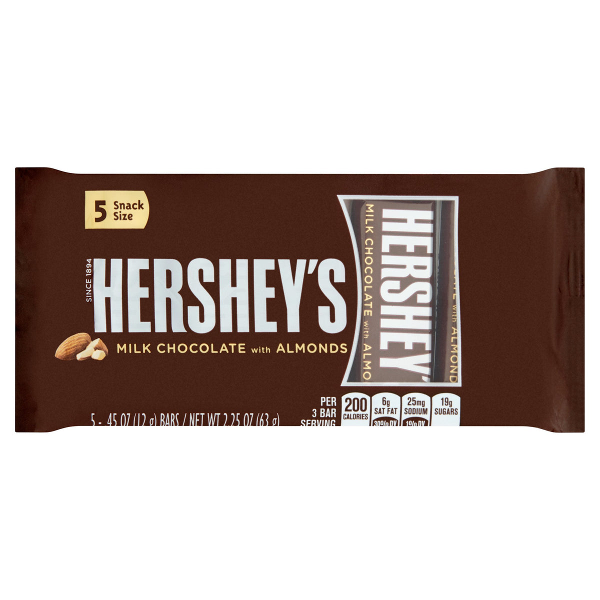 Milk Chocolate with Almonds Snack Size 2.25 oz B6371