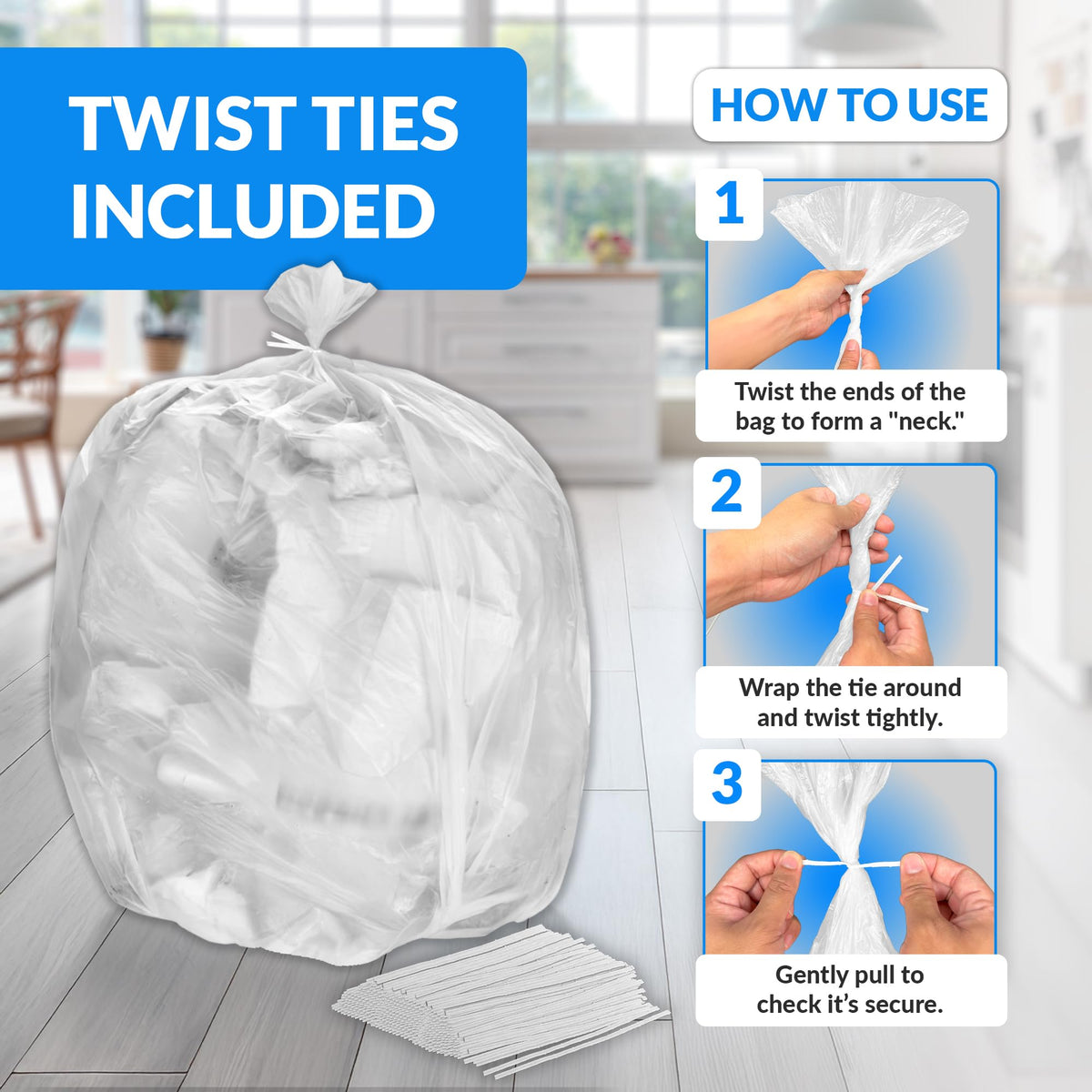 30-33 Gallon Heavy Duty Trash Bags T2398