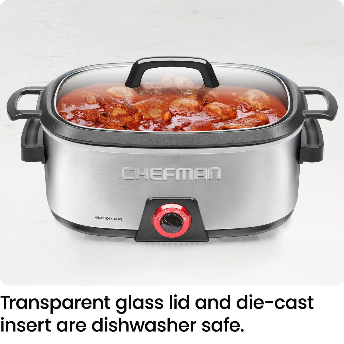 6-Quart Electric Slow Cooker with Removable Nonstick Insert H413536