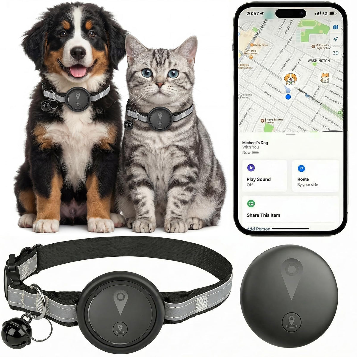 GPS Pet Tracker for Dogs & Cats P8945