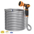 100ft Stainless Steel Garden Hose with Spray Nozzle H863