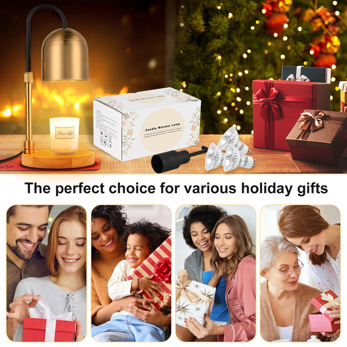 Dimmable Electric Candle Warmer Lamp with Timer V1318
