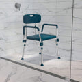 Adjustable Navy Bath & Shower Chair with Back & Arms H162
