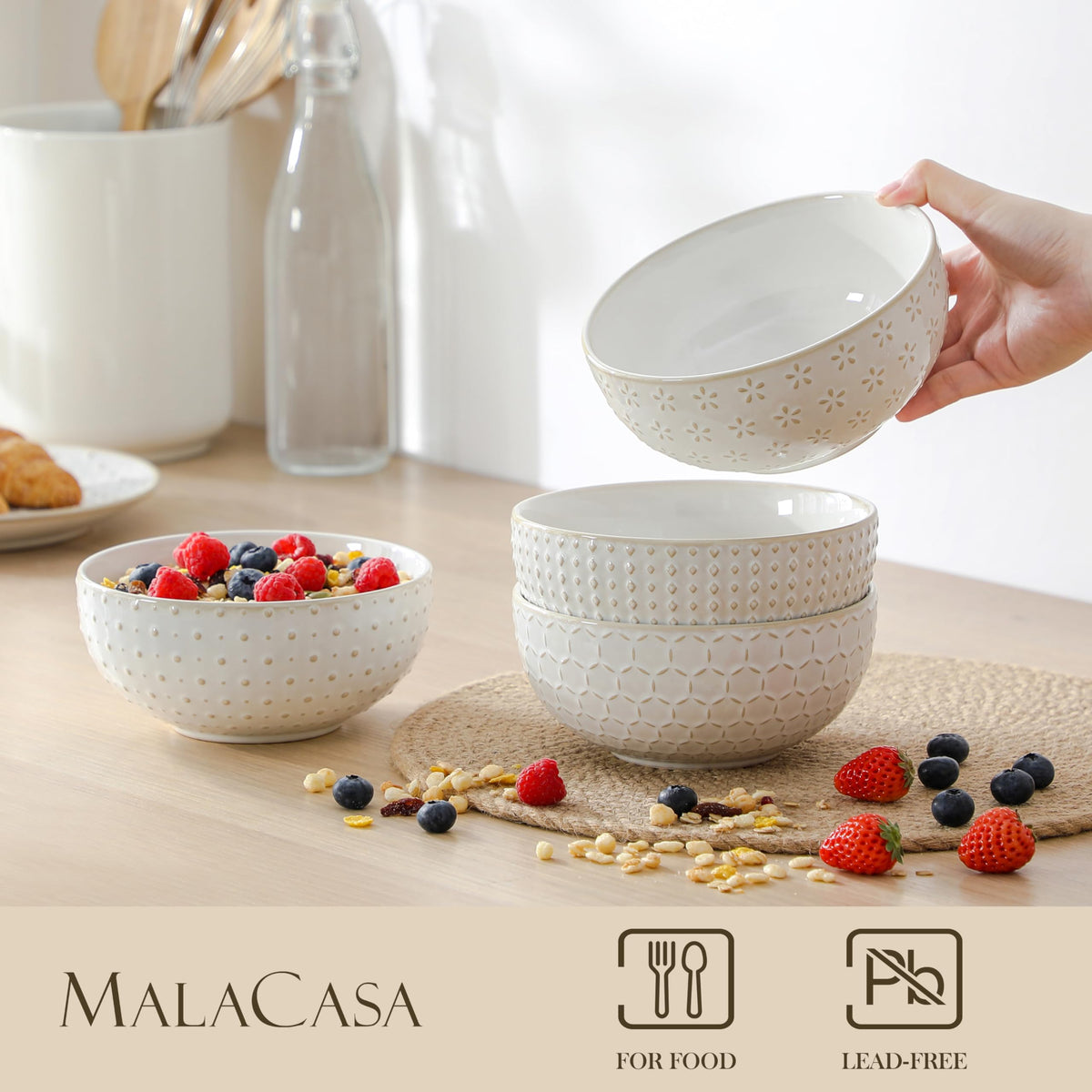 30 Ounce Ceramic Soup Bowls Set of 4 P797