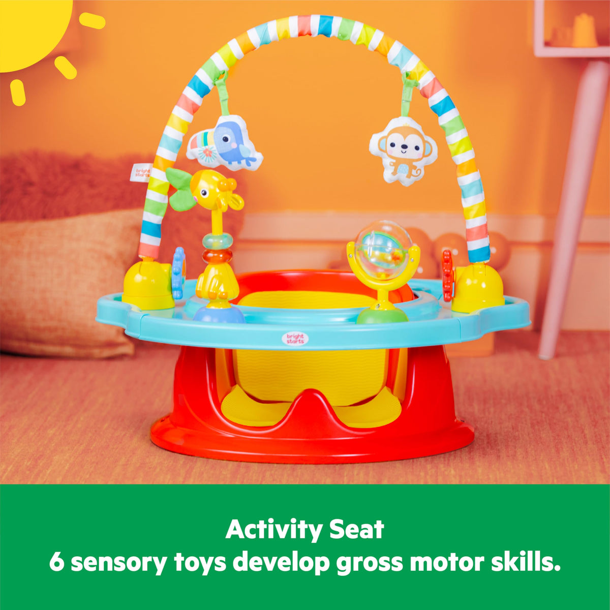 3-in-1 Baby Activity Seat with Toys, Snacking Tray, Booster Seat C863486