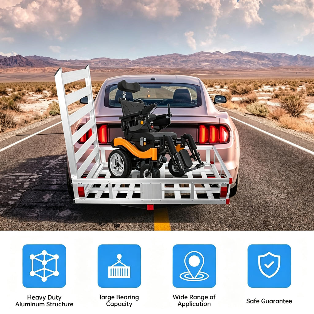 Wheelchair Scooter Carrier with Ramp, 500 lbs Capacity C2342