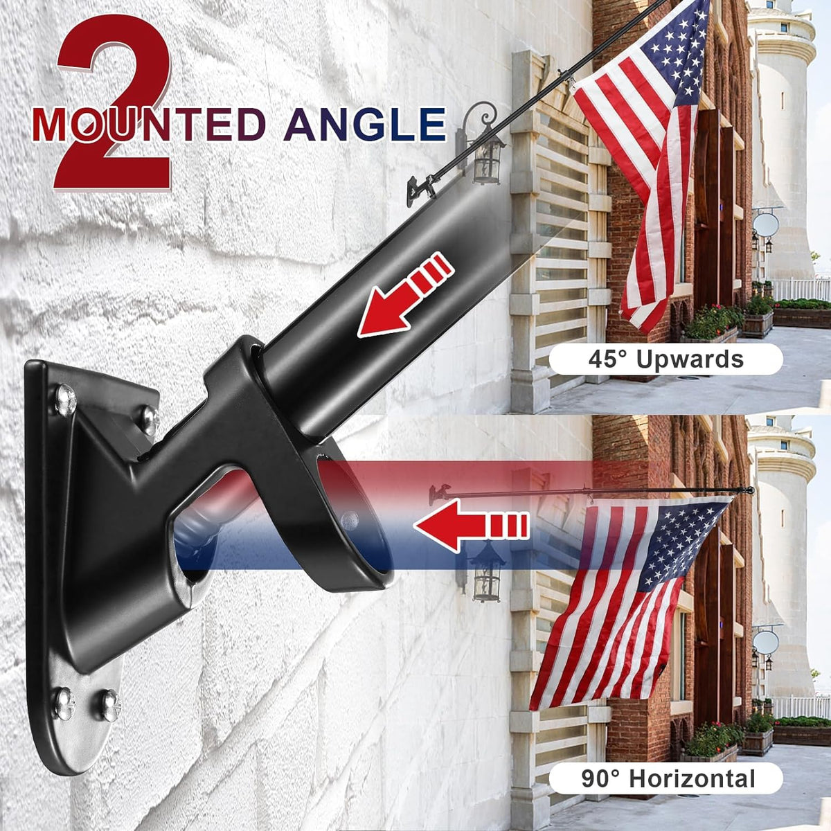 5ft Tangle Free Flag Pole Kit with 3x5 US Flag O289