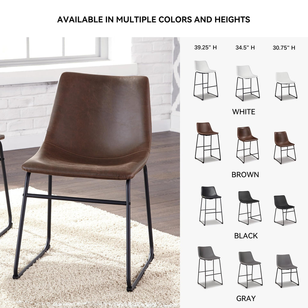 Mid-Century Dining Chair Set of 2 Brown D38805