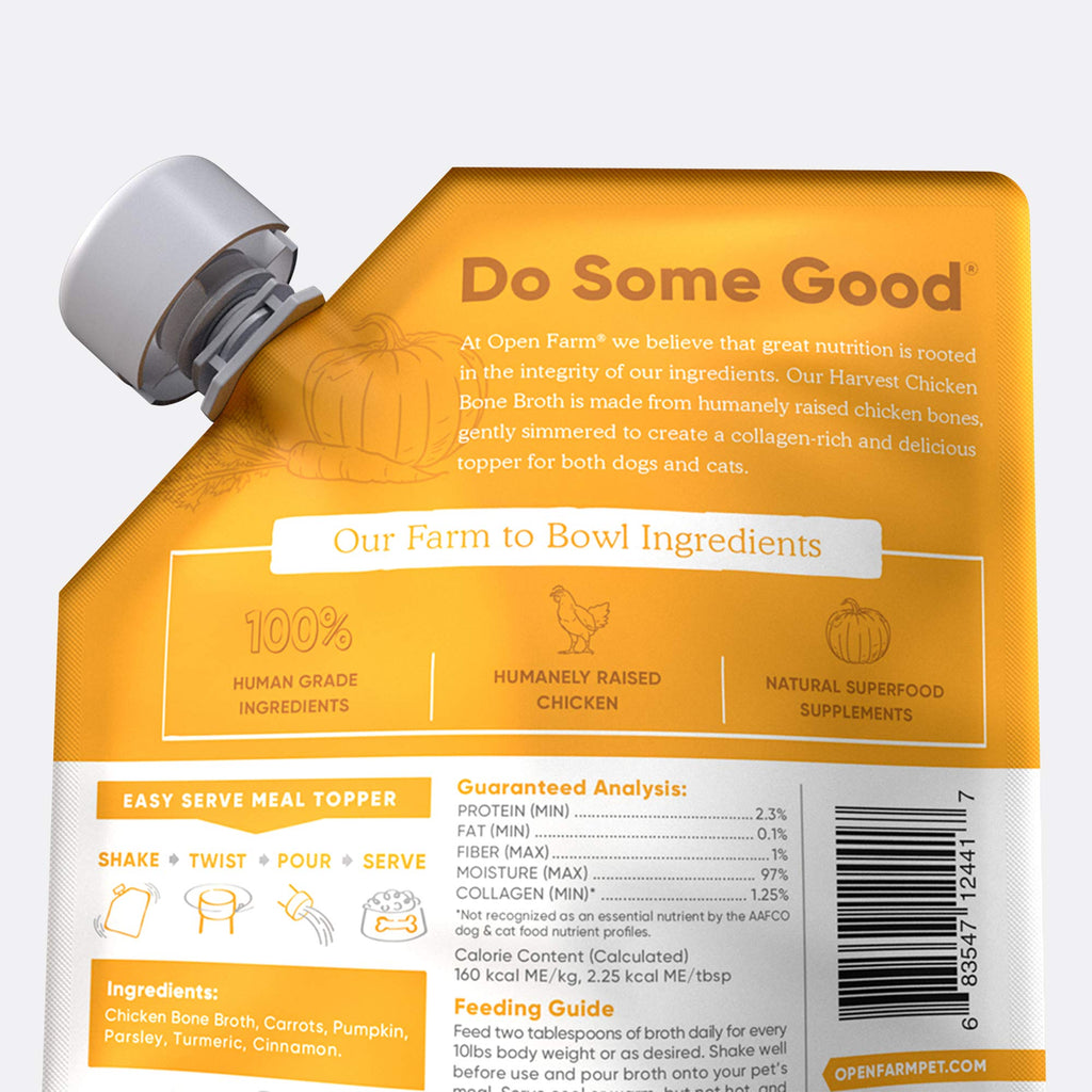 Chicken Bone Broth Food Topper for Dogs and Cats 12oz I9000