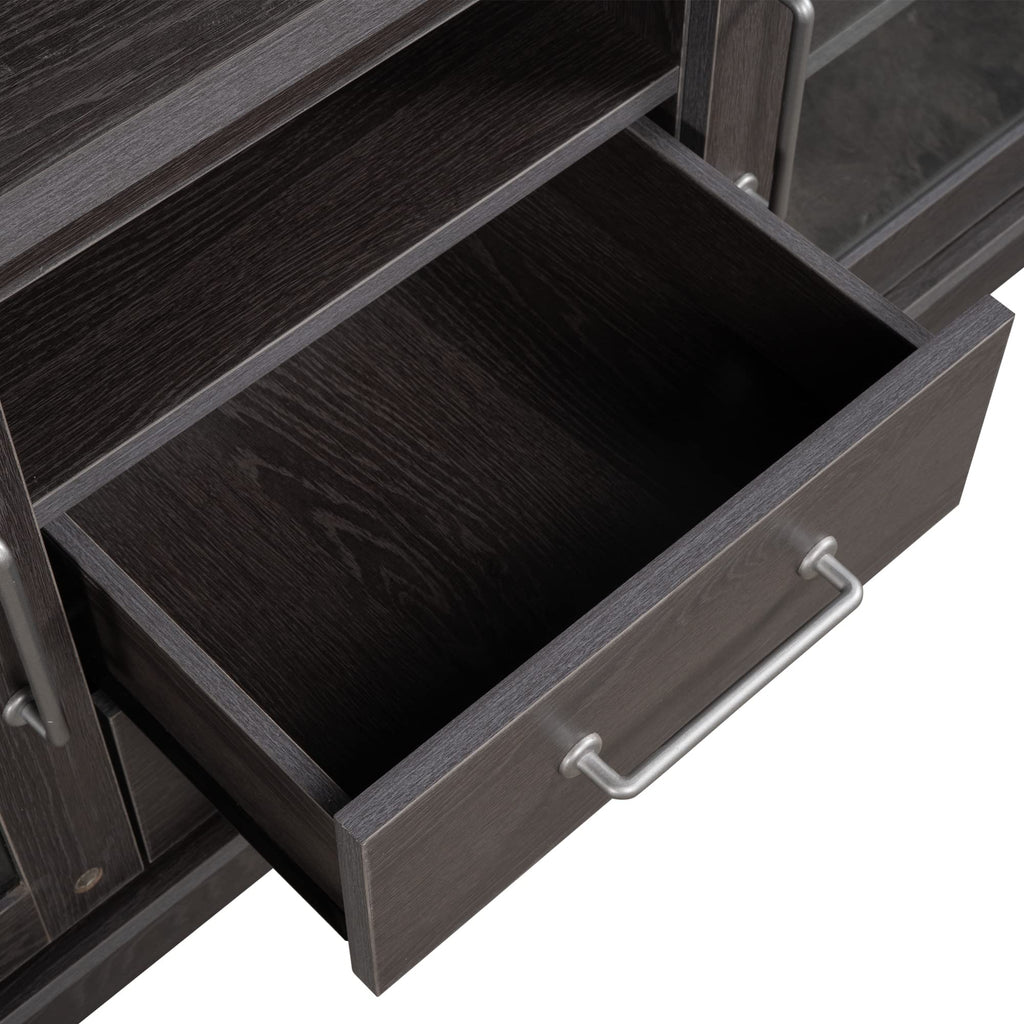 Espresso Particleboard TV Stand with Two Drawers A216