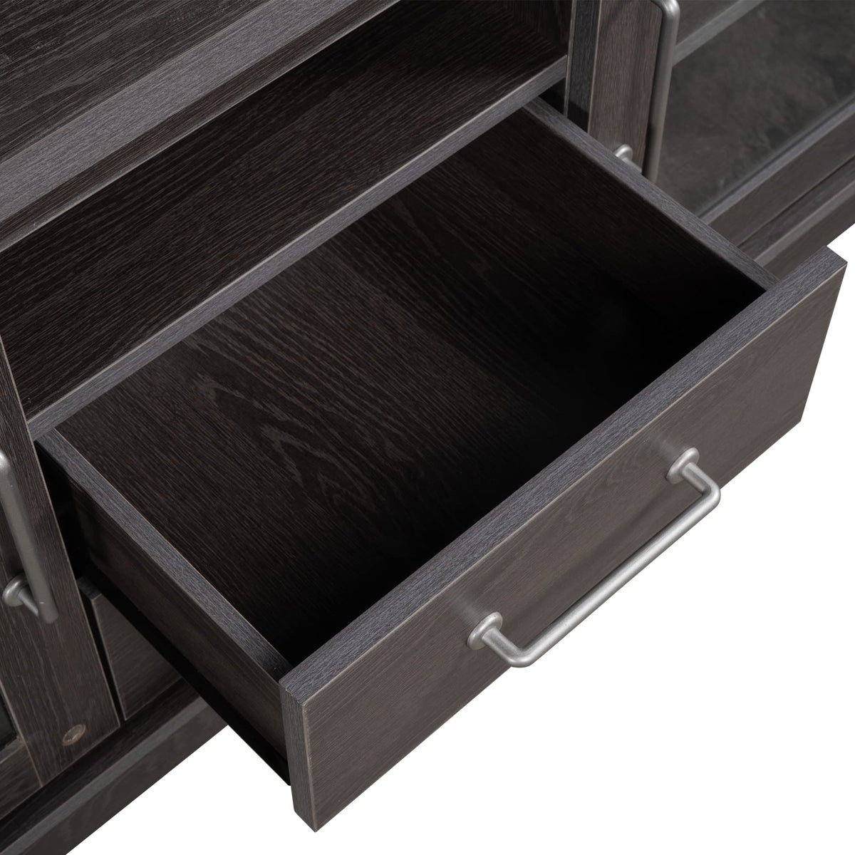 Espresso Particleboard TV Stand with Two Drawers A216