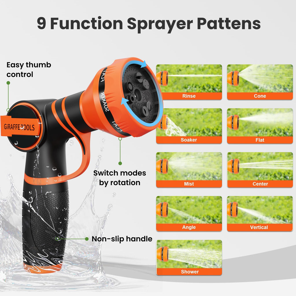 100ft Stainless Steel Garden Hose with Spray Nozzle H863