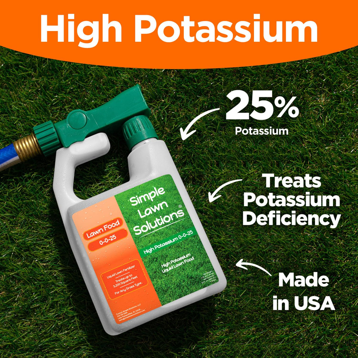 High Potassium Liquid Fertilizer 0-0-25 Concentrated Spray 32 Ounce J802