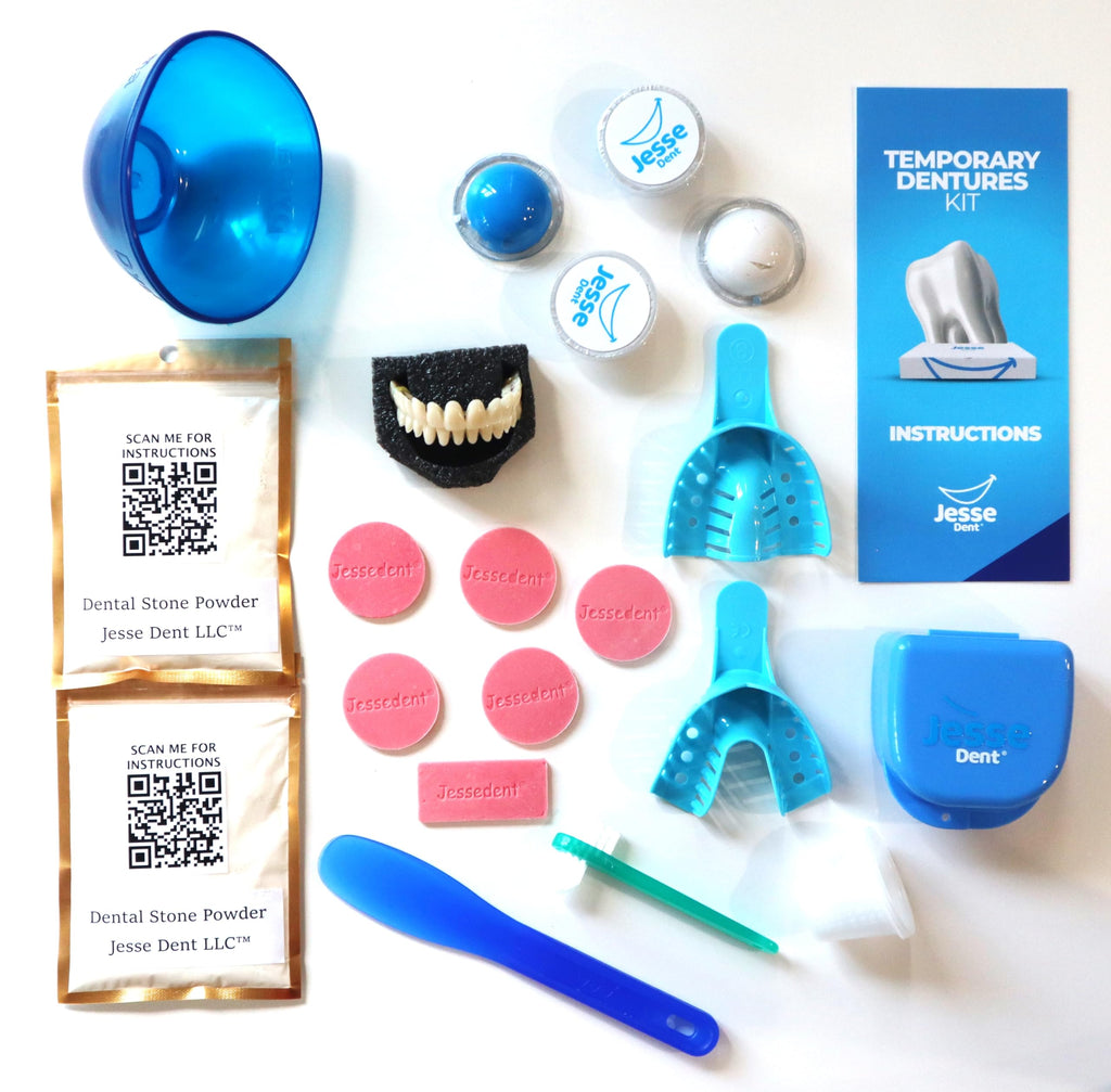 Customizable Dentures Kit with 12 Pieces N93582