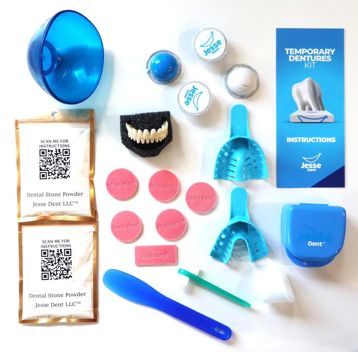 Customizable Dentures Kit with 12 Pieces N93582