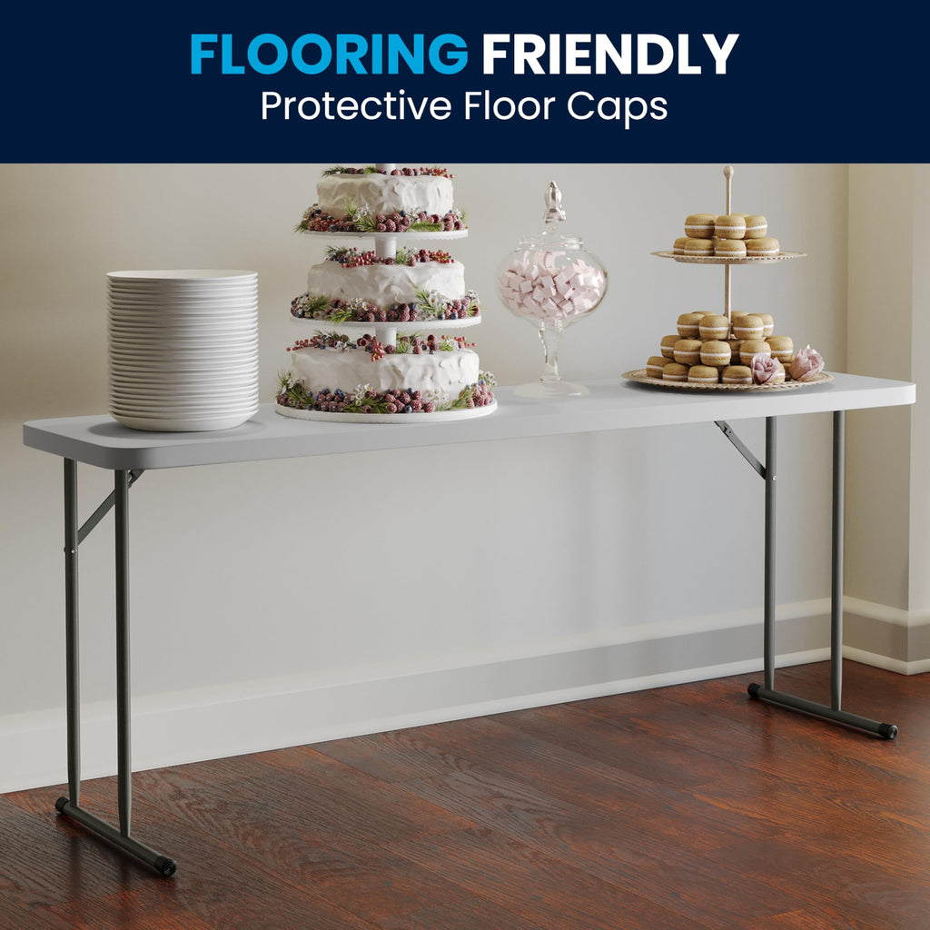 6 ft Plastic Folding Training Table B7251