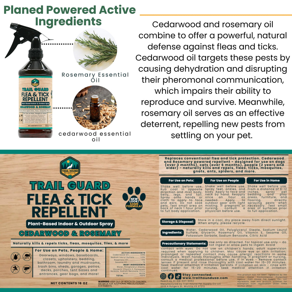 Natural Extra Strength Insect, Flea and Tick Spray 16oz H757