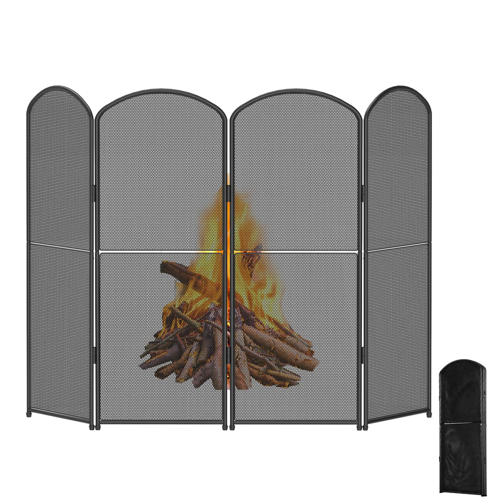 Foldable Wrought Iron Fireplace Screen B662
